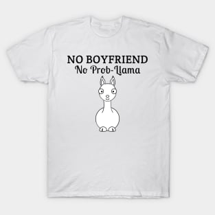 No Boyfriend No Problem Gifts Mugs Shirts Stickers T-Shirt